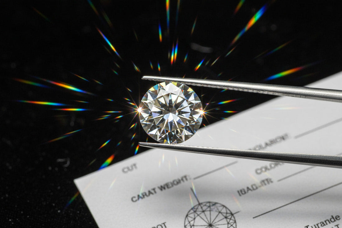 Diamond cut size and carat chart guide — brilliant round diamond with GIA certificate by JewelryRich