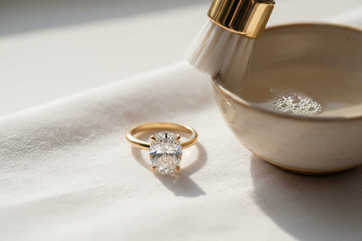 How to clean and care for your diamond engagement ring at home — expert guide by JewelryRich Fine Jewelry