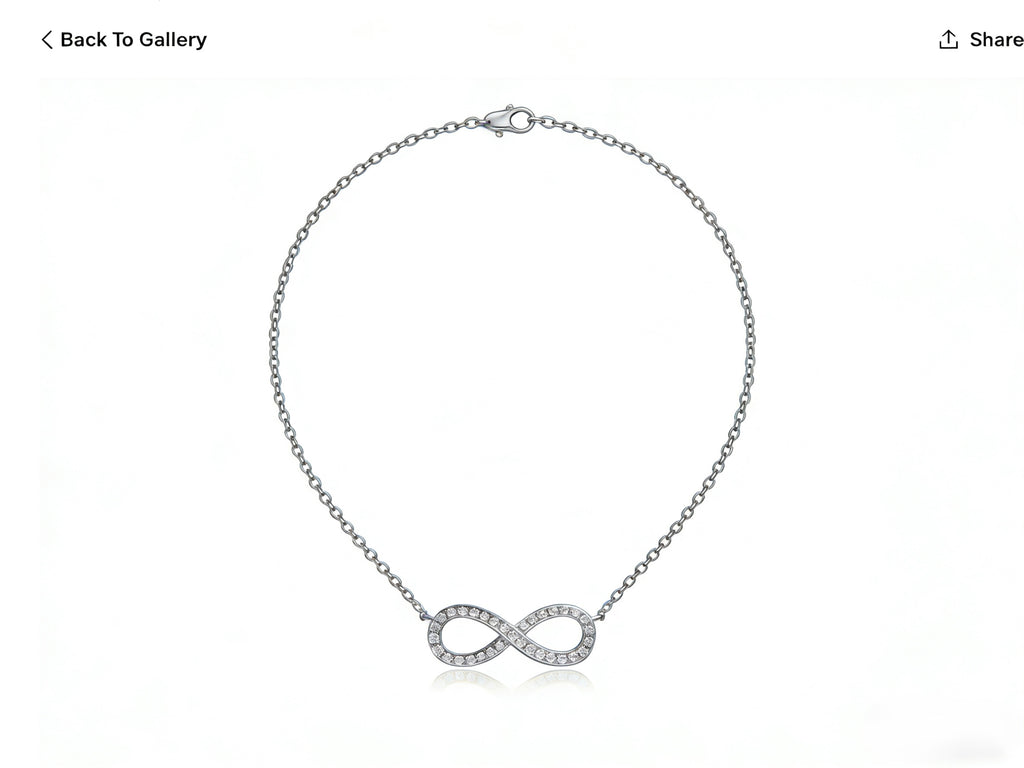 Infinity Diamond Pendant Necklace (18K Gold)