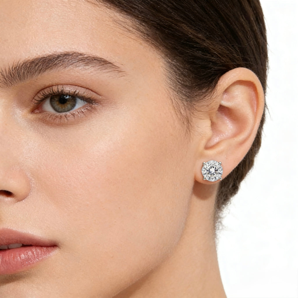 Clous d'oreilles diamant