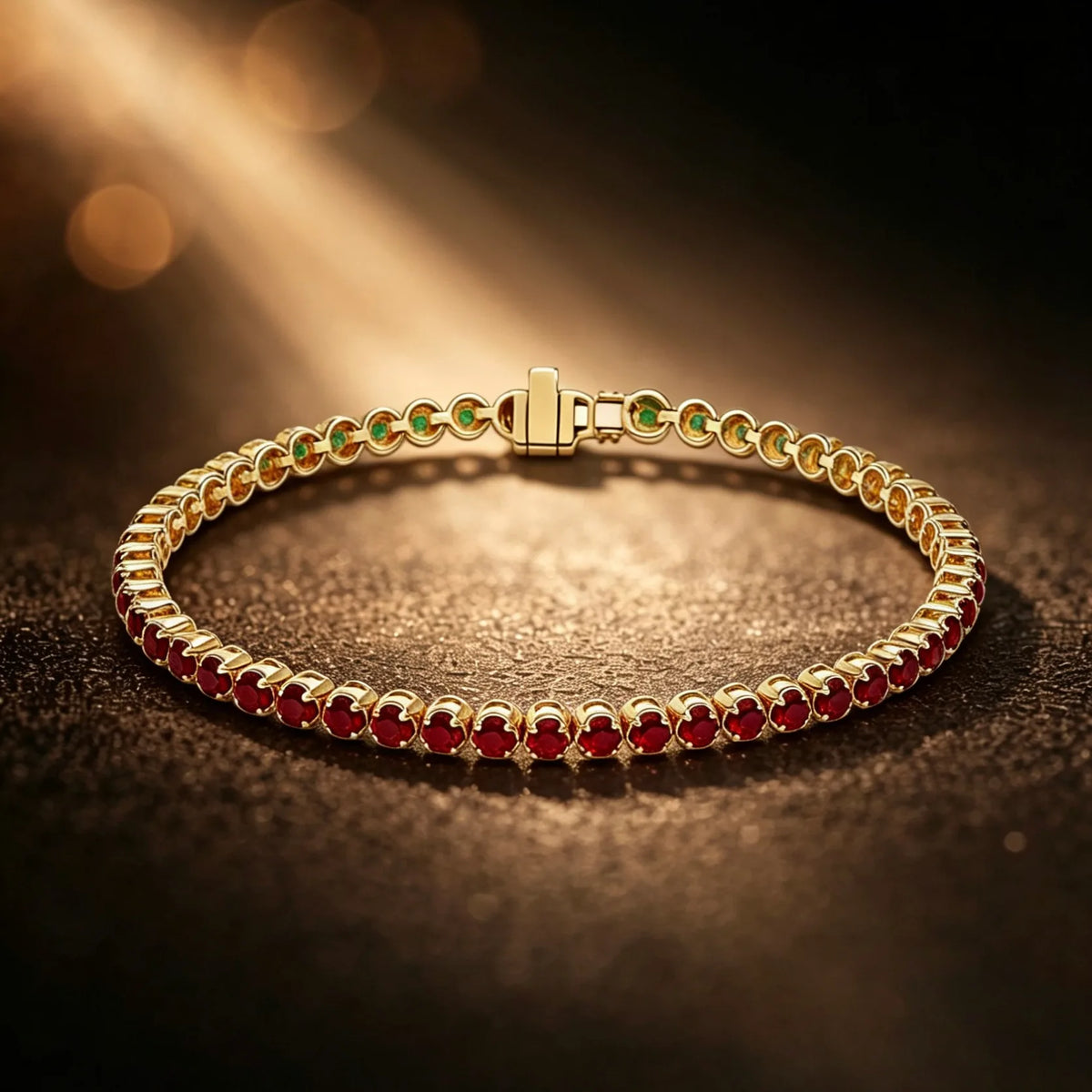 18K Gold Ruby Tennis Bracelet Luxury Fine Jewelry JewelryRich