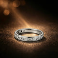 White Gold Baguette Diamond Eternity Band wedding Ring