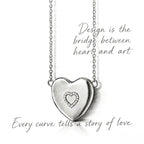 Diamond Heart Locket Necklace 18K Gold Design - JewelryRich
