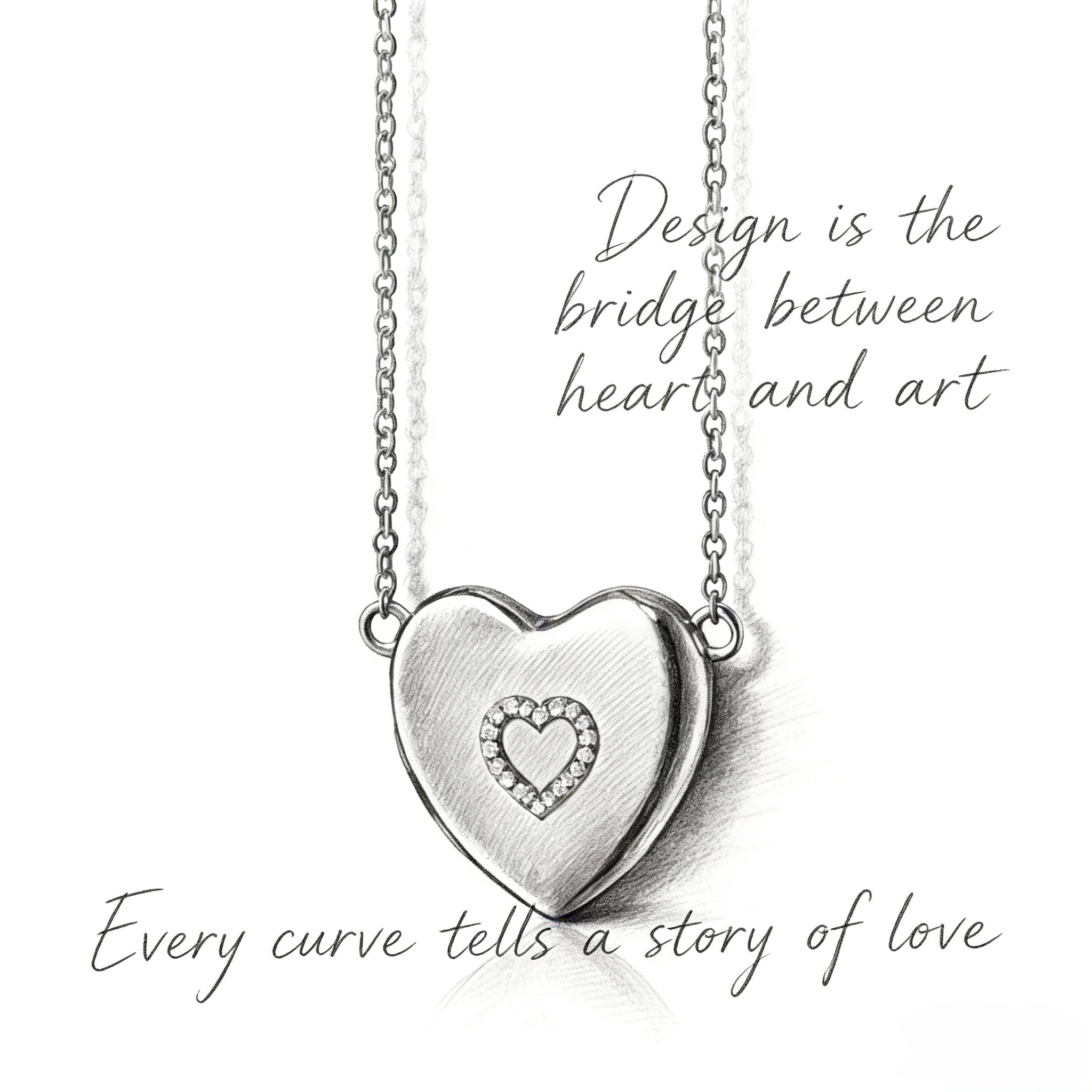 Diamond Heart Locket Necklace 18K Gold Design - JewelryRich