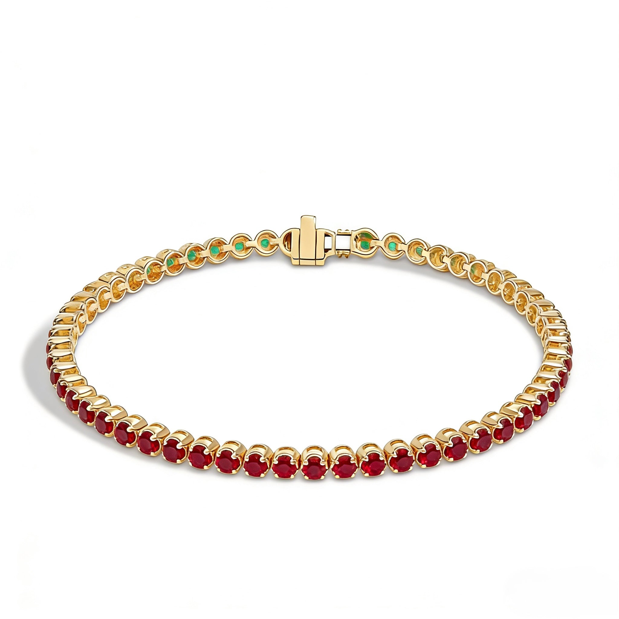 18K Gold Ruby Tennis Bracelet