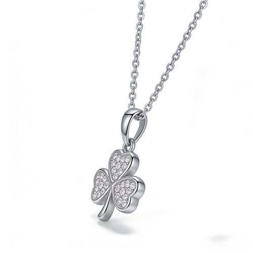18k White Gold Diamond Pendant Necklace