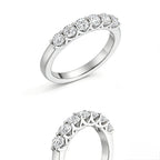 White gold diamond wedding band – angled view showing band width