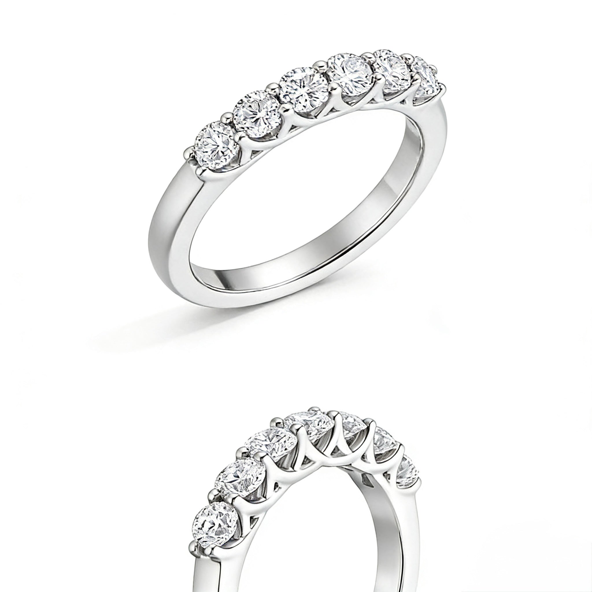 18K white gold diamond wedding band Ring