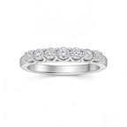White gold diamond anniversary band – top-down view