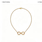 Infinity Diamond Pendant Necklace (18K Gold)