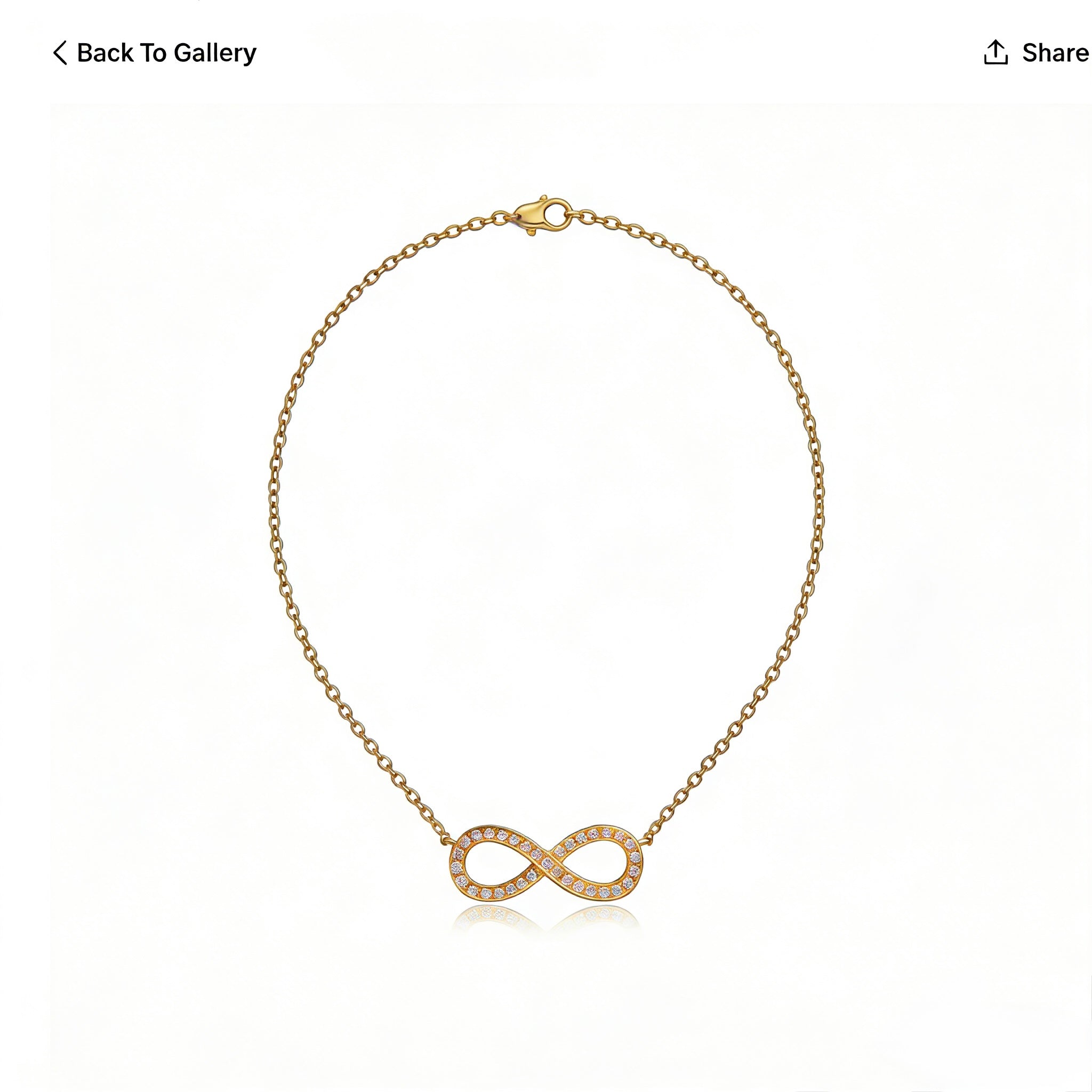 Infinity Diamond Pendant Necklace (18K Gold)