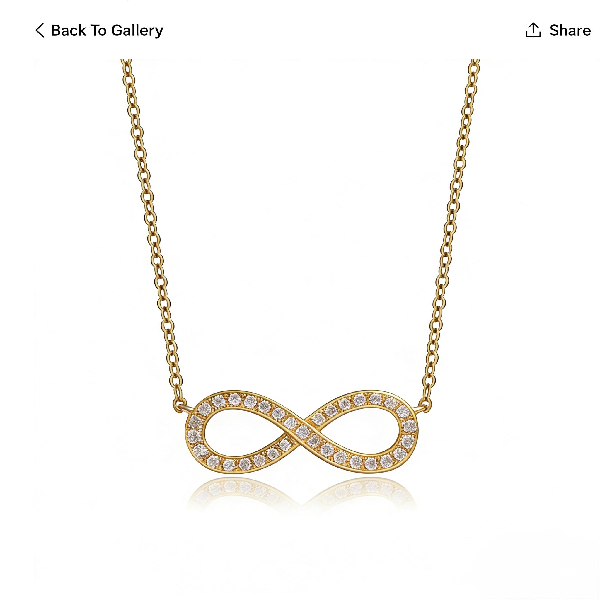 Infinity Diamond Pendant Necklace (18K Gold)