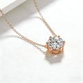 14K Gold Moissanite Solitaire Pendant Necklace