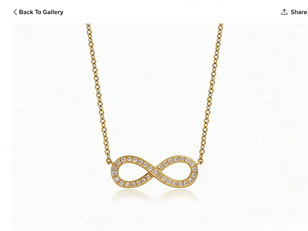 Infinity Diamond Pendant Necklace (18K Gold)