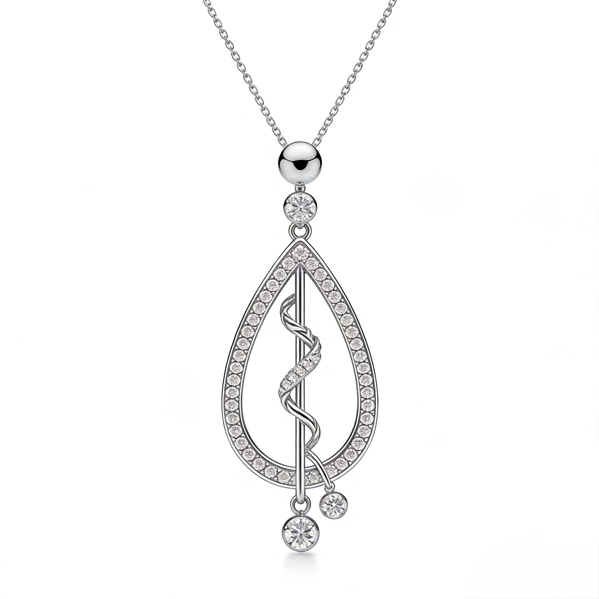18K White Gold Diamond Jewelry Set