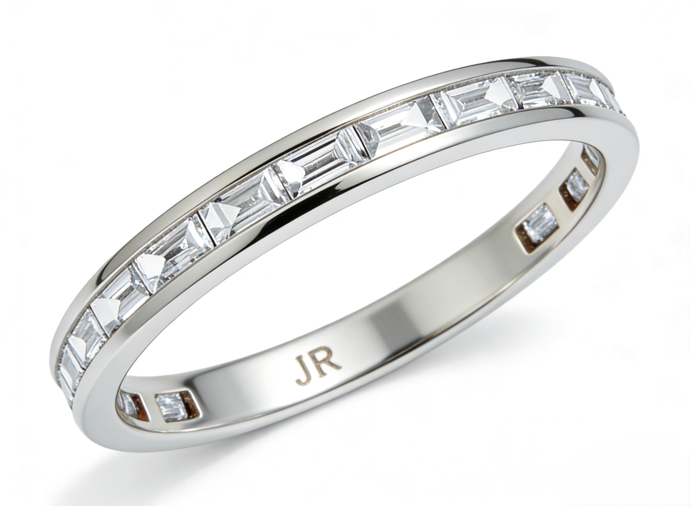 Platinum Baguette Diamond Eternity Band Ring