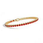 18K Gold Ruby Tennis Bracelet