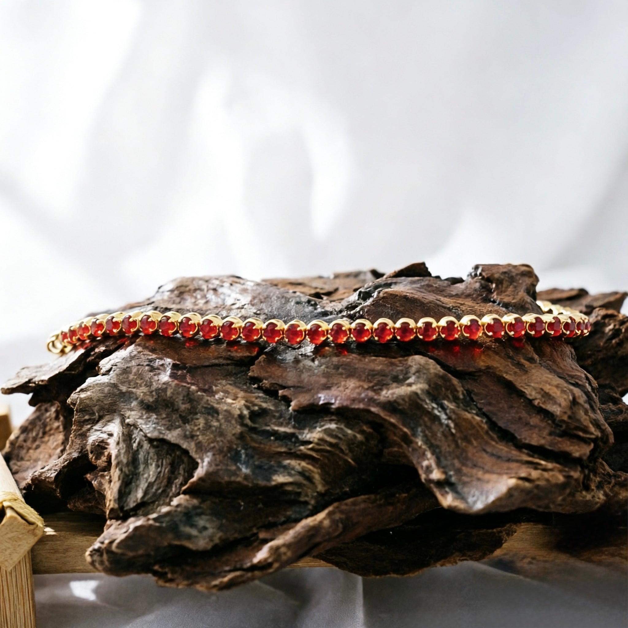 18K Gold Ruby Tennis Bracelet