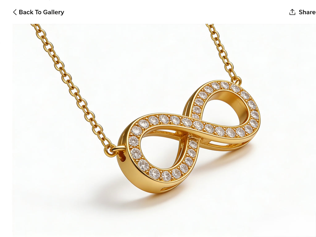Infinity Diamond Pendant Necklace (18K Gold)