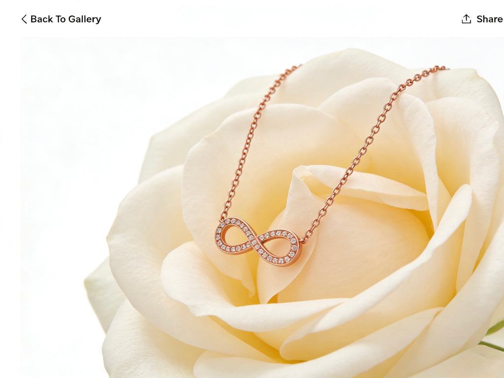 Infinity Diamond Pendant Necklace (18K Gold)