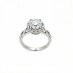 18K White Gold Natural Diamond Engagement Ring