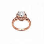 18K White Gold Natural Diamond Engagement Ring