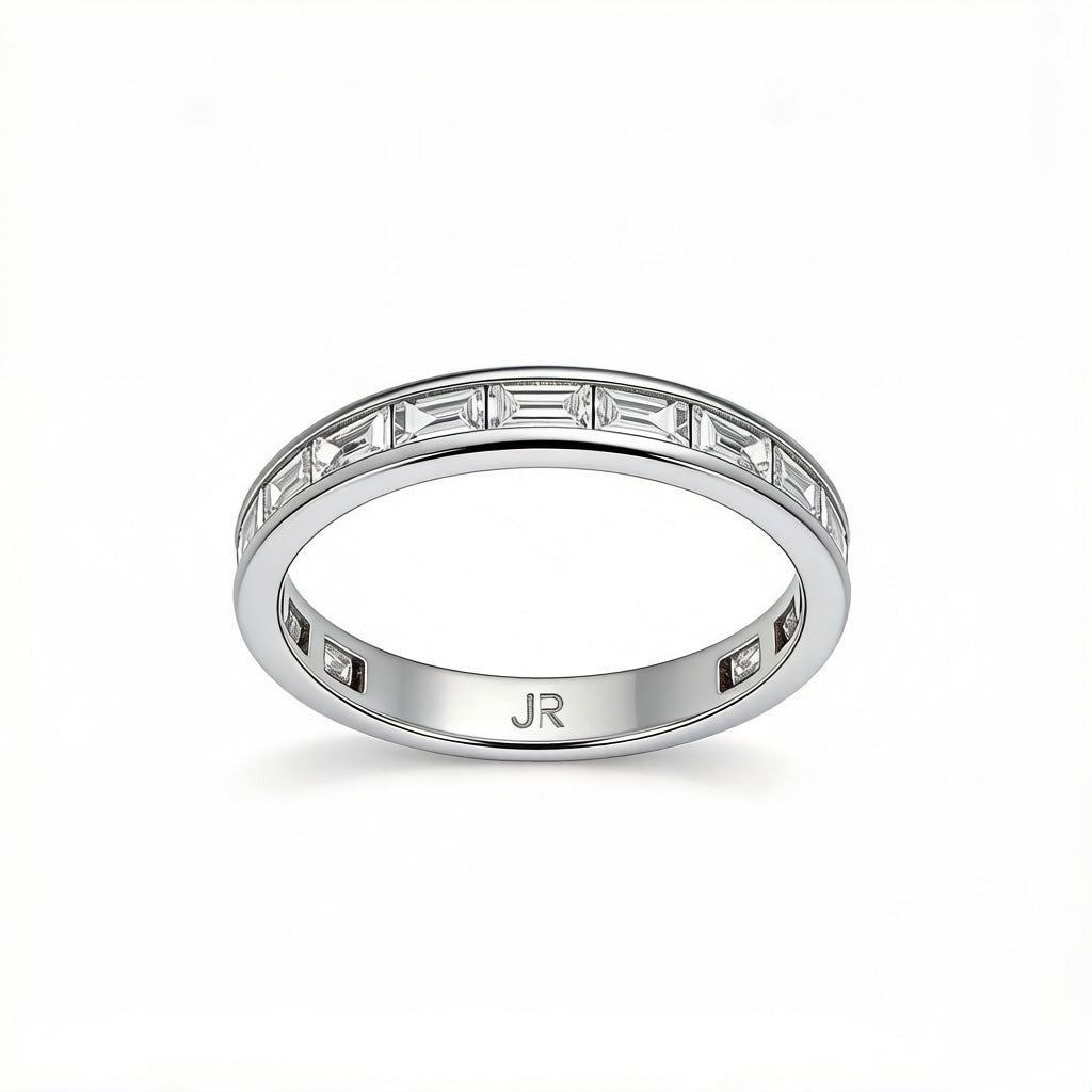 Platinum Baguette Diamond Eternity Band Ring