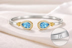 Teardrop Duet Cuff 18K White Gold with JR engraving detail on inner band – JewelryRich