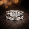 White_gold_Ring_Set_Three-Stone_baguette_diamond_engagement_ring_wedding_band