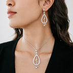18K White Gold Diamond Jewelry Set